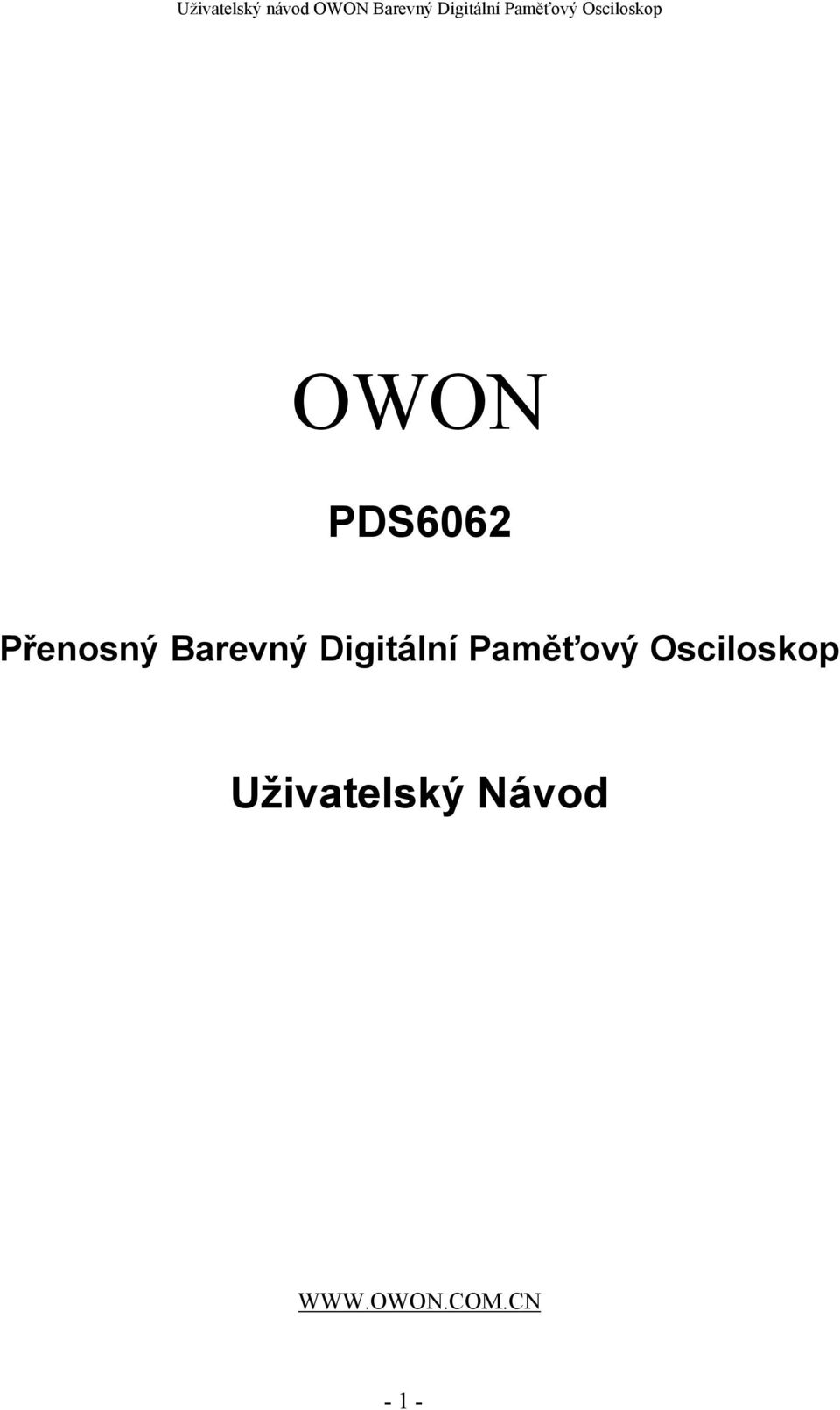 Paměťový Osciloskop