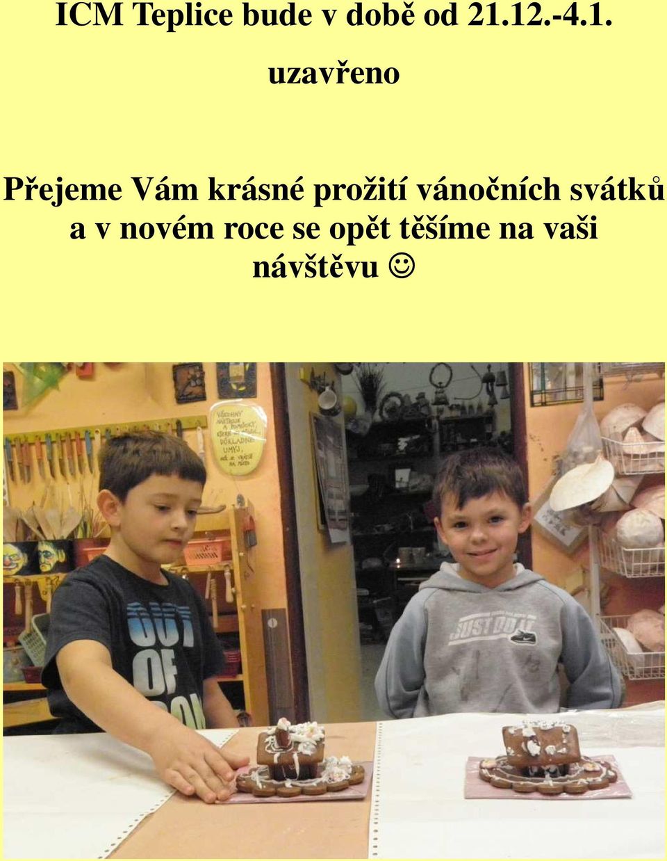prožití vánočních svátků a v novém