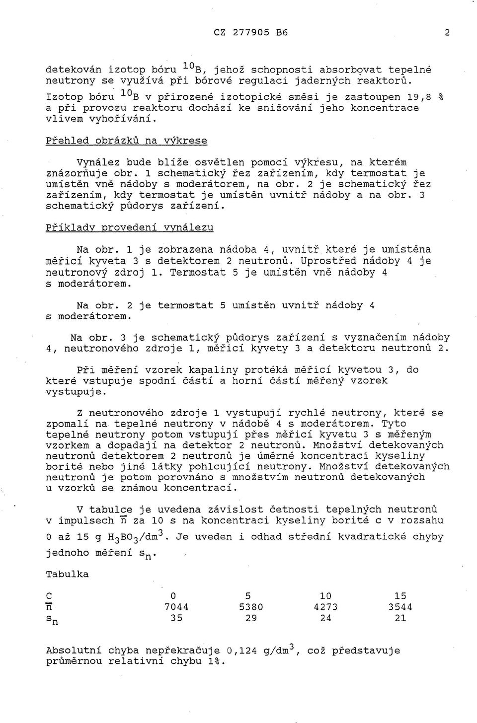 Přehled obrázků na výkrese Vynález bude blíže osvětlen pomocí výkresu, na kterém znázorňuje obr. 1 schematický řez zařízením, kdy termostat je umístěn vně nádoby s moderátorem, na obr.