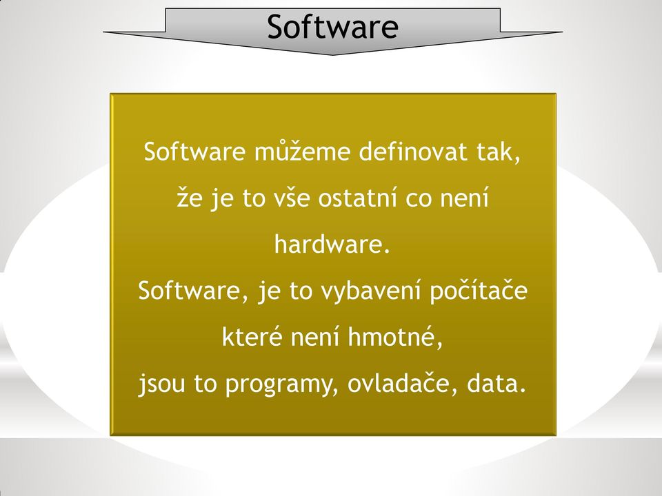 Software, je to vybavení počítače