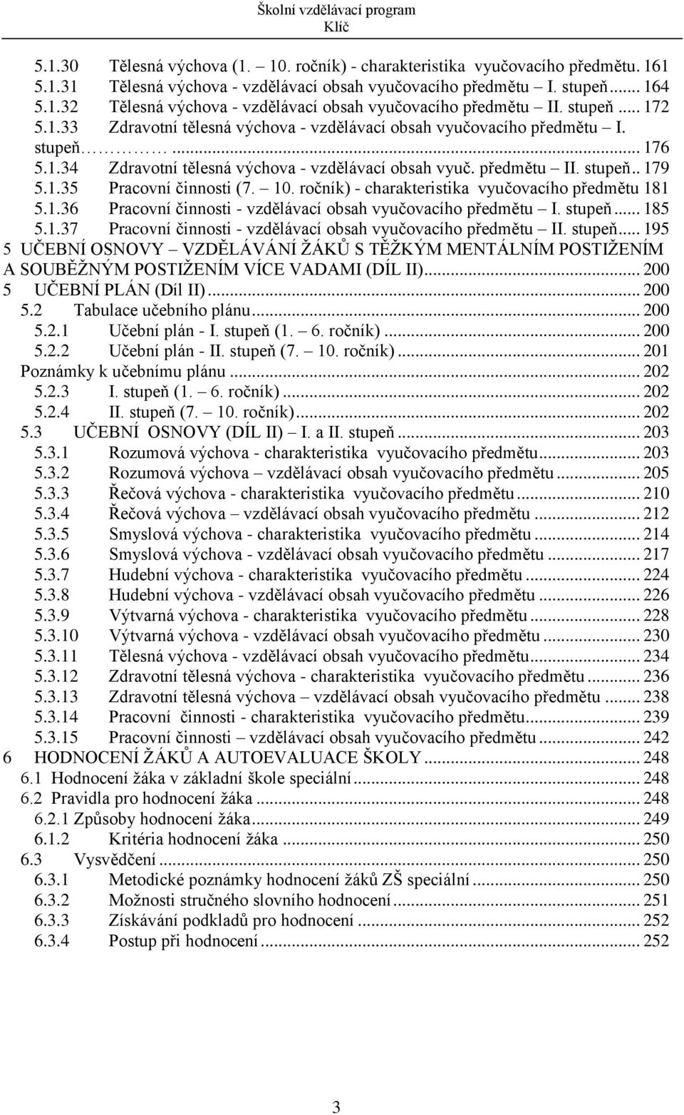 10. ročník) - charakteristika vyučovacího předmětu 181 5.1.36 Pracovní činnosti - vzdělávací obsah vyučovacího předmětu I. stupeň... 185 5.1.37 Pracovní činnosti - vzdělávací obsah vyučovacího předmětu II.