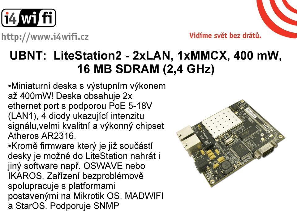 výkonný chipset Atheros AR2316.