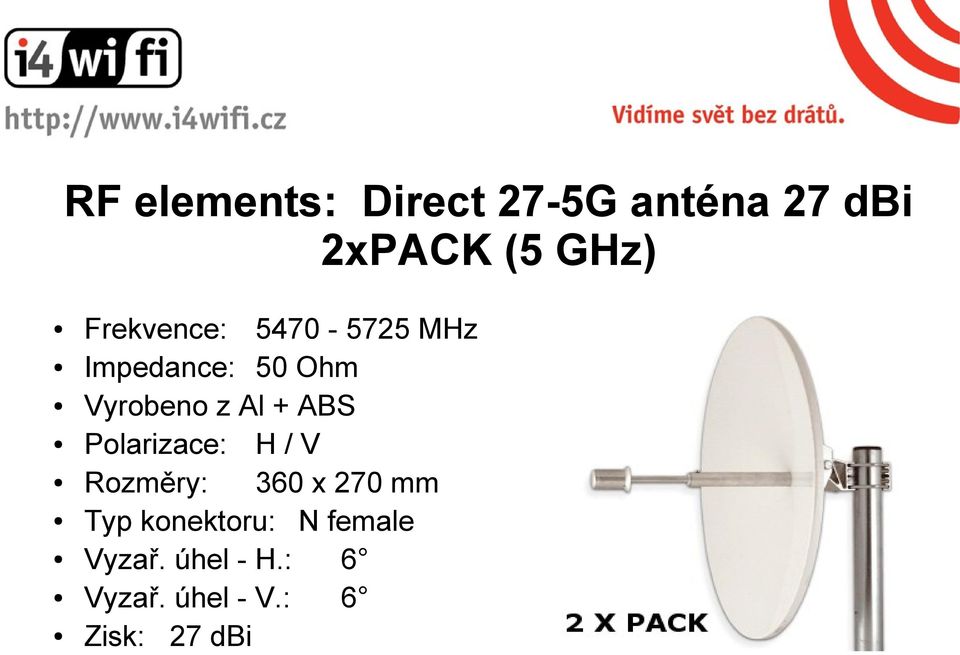 ABS Polarizace: H / V Rozměry: 360 x 270 mm Typ konektoru: