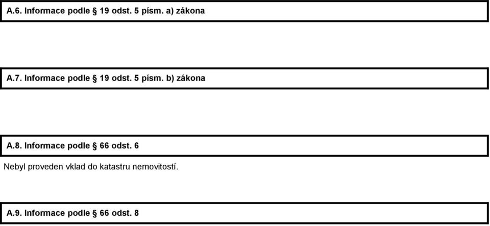 Informace podle 66 odst.