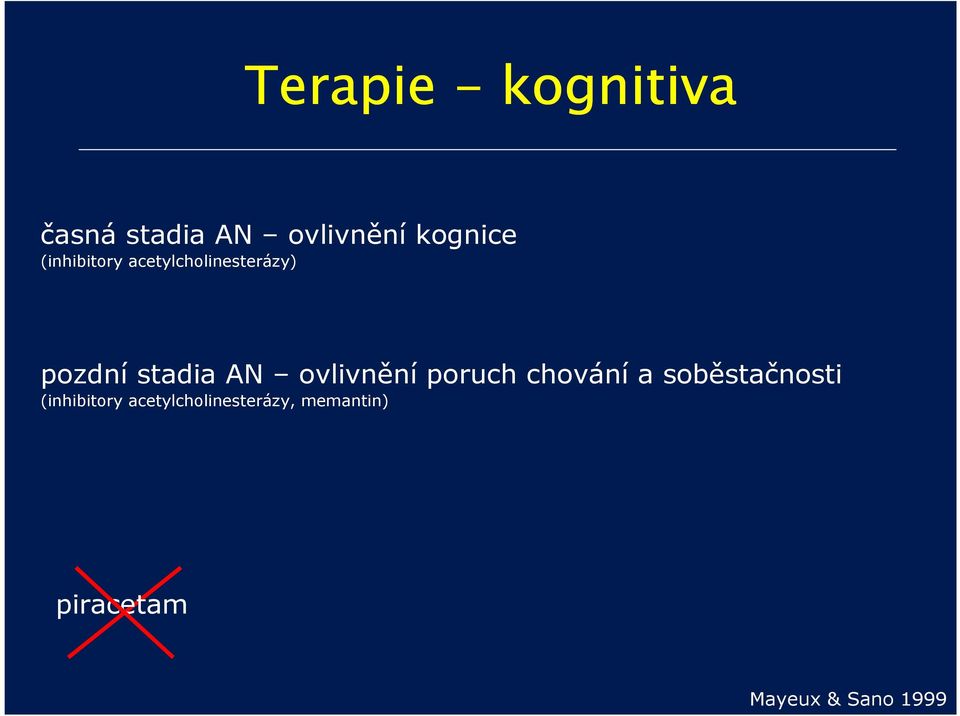 ovlivnění poruch chování a soběstačnosti (inhibitory