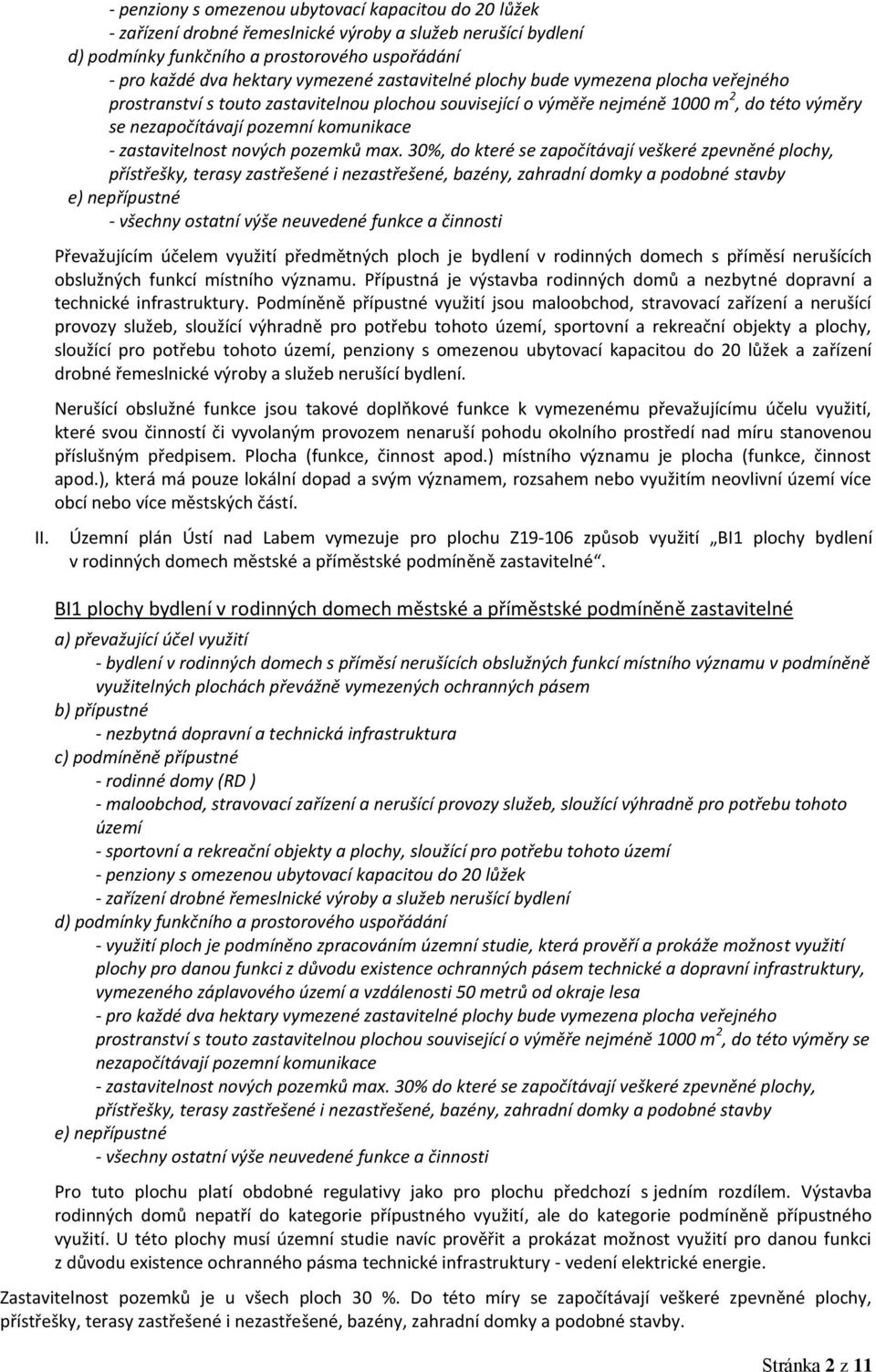 zastavitelnost nových pozemků max.
