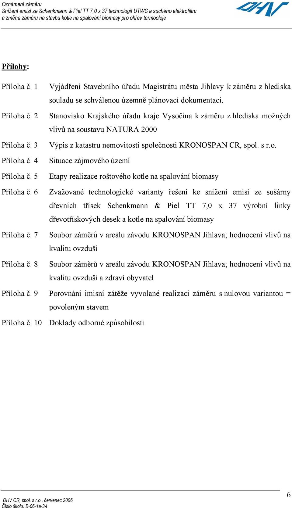 8 Vyjádření Stavebního úřadu Magistrátu města Jihlavy k záměru z hlediska souladu se schválenou územně plánovací dokumentací.