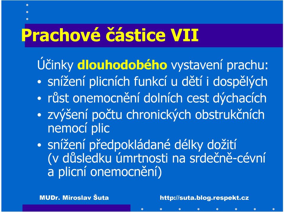 dýchacích zvýšení počtu chronických obstrukčních nemocí plic snížení