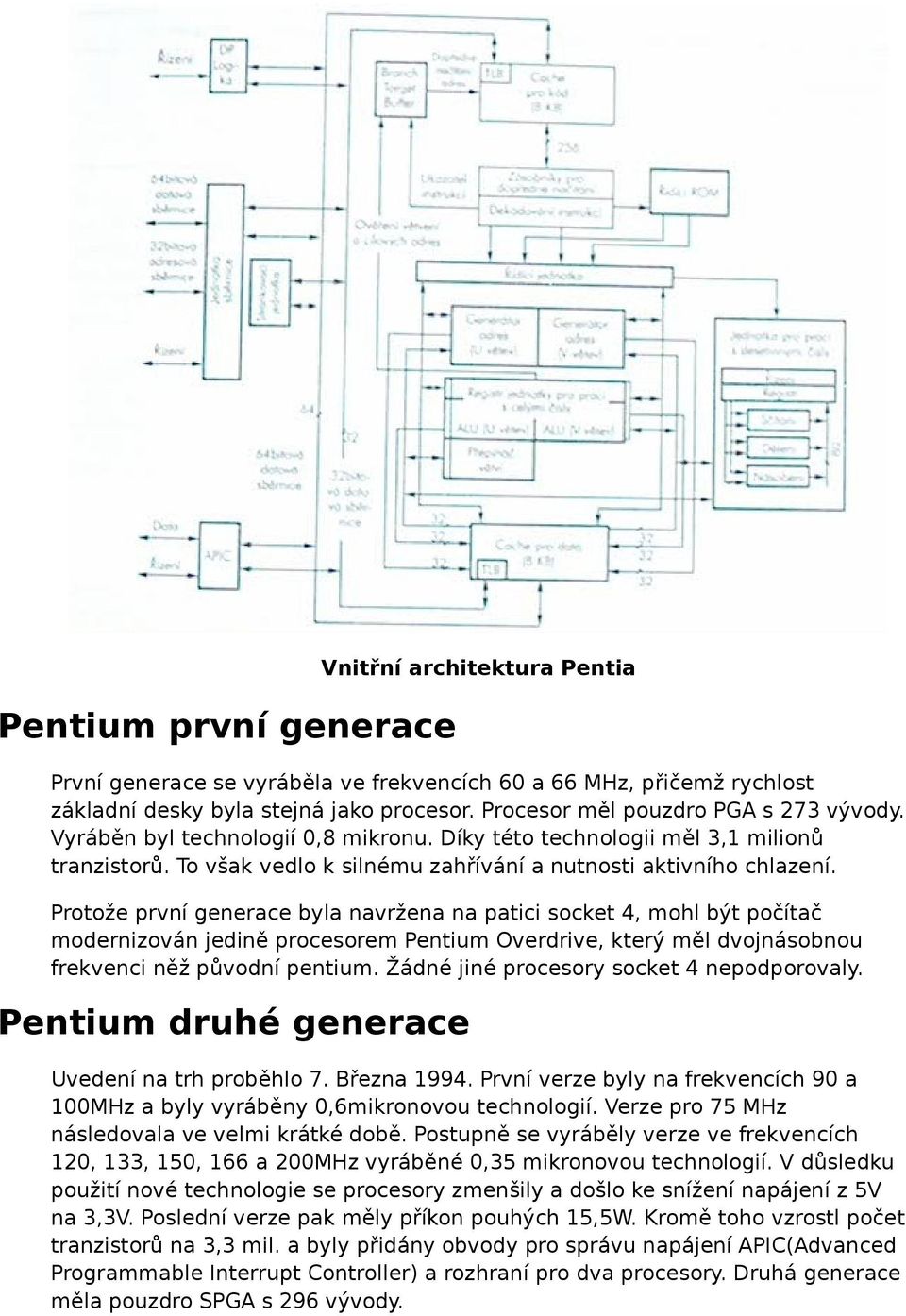 Protože první generace byla navržena na patici socket 4, mohl být počítač modernizován jedině procesorem Pentium Overdrive, který měl dvojnásobnou frekvenci něž původní pentium.