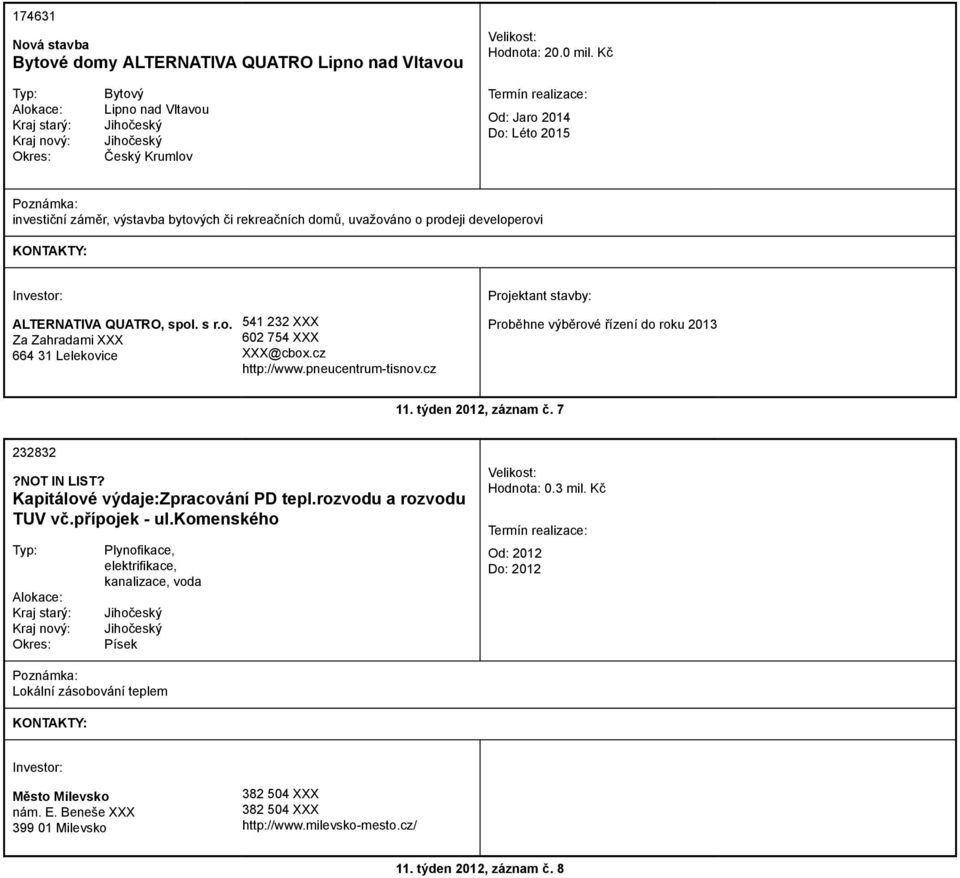 ALTERNATIVA QUATRO, spol. s r.o. Za Zahradami 664 31 Lelekovice 541 232 602 754 @cbox.cz http://www.pneucentrum-tisnov.