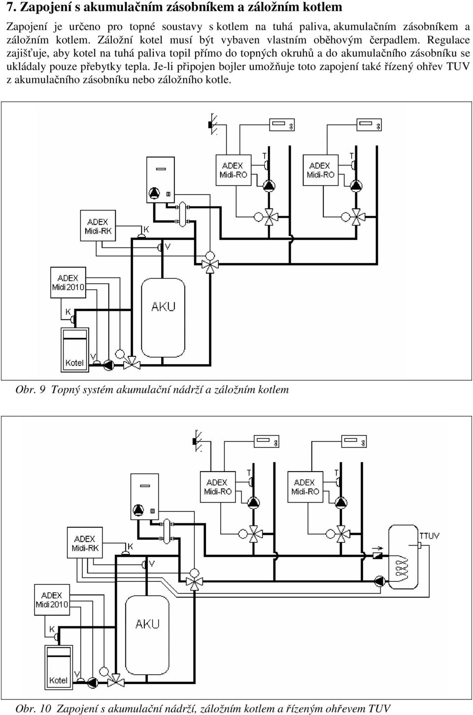 Regulace zajišťuje, aby kotel na tuhá paliva topil přímo do topných okruhů a do akumulačního zásobníku se ukládaly pouze přebytky tepla.