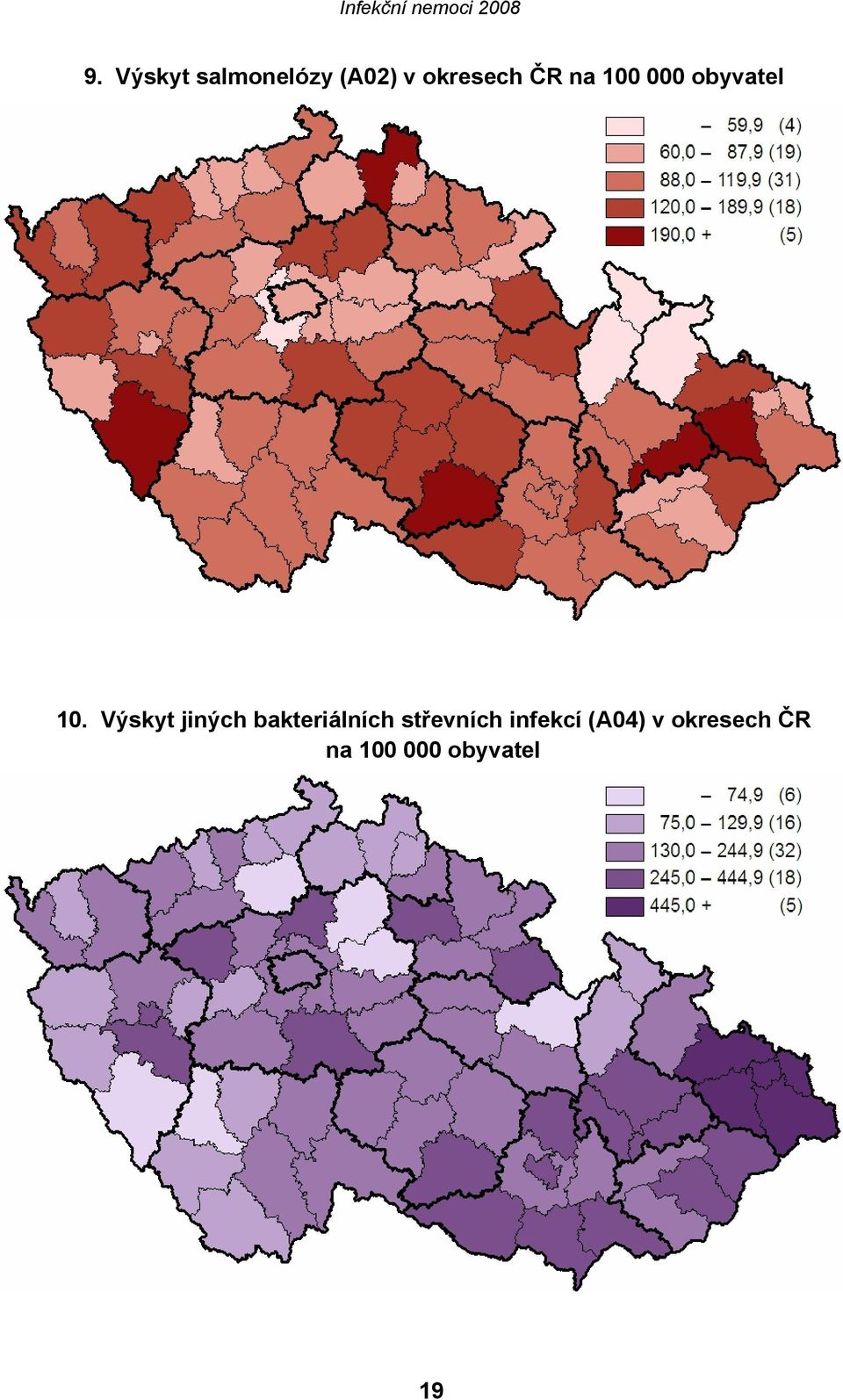 Výskyt jiných bakteriálních střevních