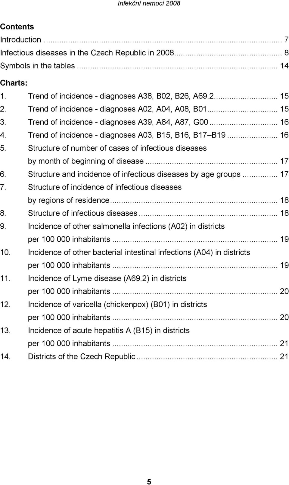 Structure of number of cases of infectious diseases by month of beginning of disease... 17 6. Structure and incidence of infectious diseases by age groups... 17 7.