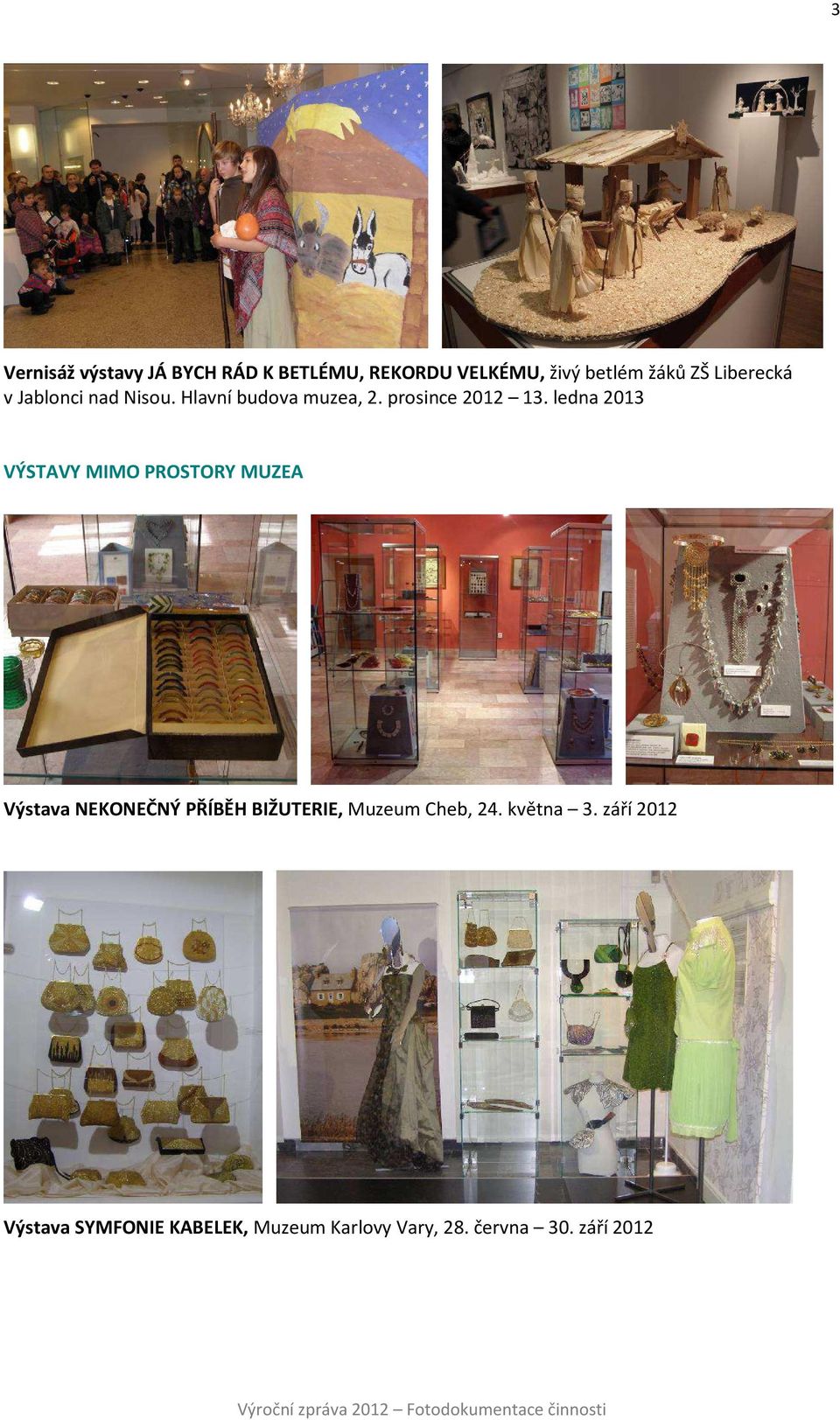 ledna 2013 VÝSTAVY MIMO PROSTORY MUZEA Výstava NEKONEČNÝ PŘÍBĚH BIŽUTERIE, Muzeum