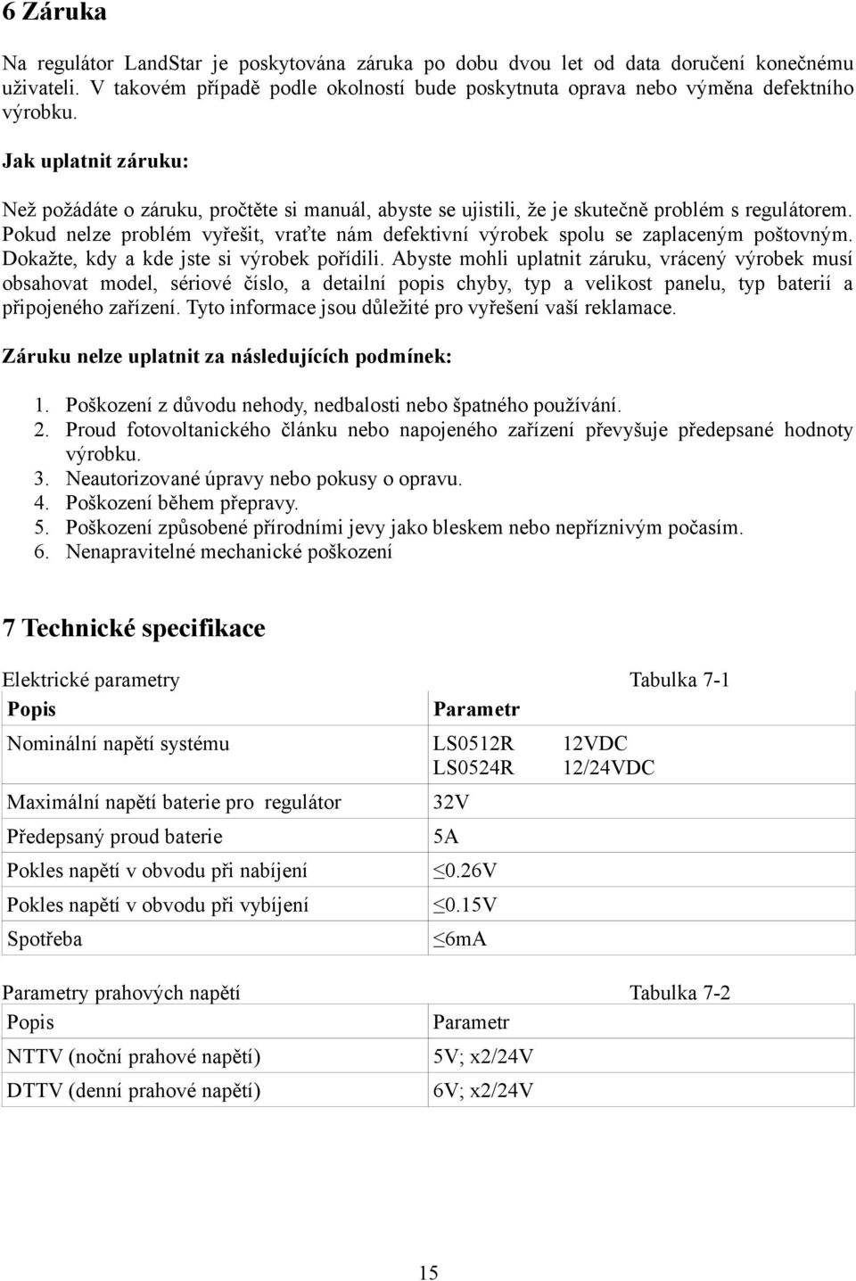 Pokud nelze problém vyřešit, vraťte nám defektivní výrobek spolu se zaplaceným poštovným. Dokažte, kdy a kde jste si výrobek pořídili.