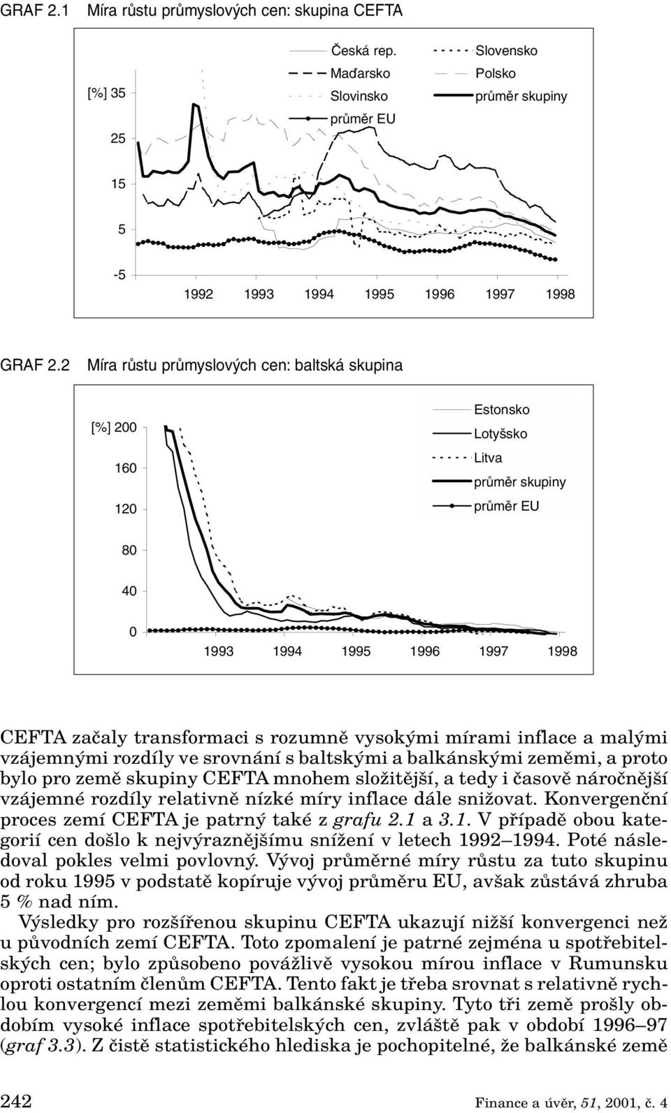 vzájemn mi rozdíly ve srovnání s baltsk mi a balkánsk mi zemûmi, a proto bylo pro zemû skupiny CEFTA mnohem sloïitûj í, a tedy i ãasovû nároãnûj í vzájemné rozdíly relativnû nízké míry inflace dále
