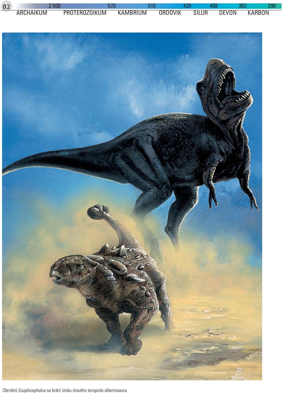 Euoplocephalus se brání