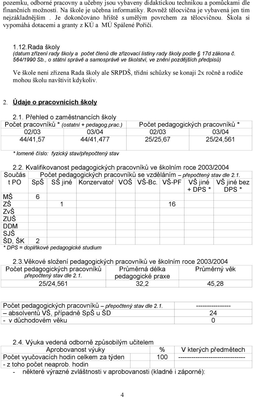 Rada školy (datum zřízení rady školy a počet členů dle zřizovací listiny rady školy podle 17d zákona č. 564/1990 Sb.