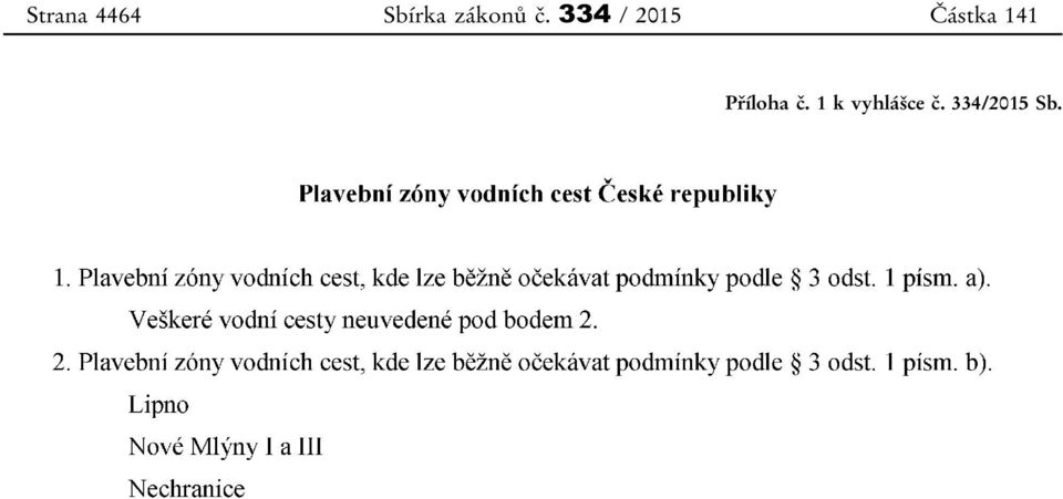 334 / 2015 Částka 141