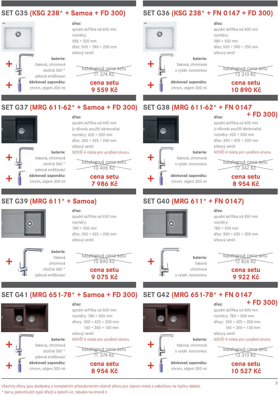 G38 (MRG 611-62* FN 0147 FD 300), (z důvodu použití dávkovače) 620 500 mm 350 425 200 mm NOVĚl 4 místa pro vyražení otvoru SET G40 (MRG 611* FN 0147) katalogová 12 342 Kč 8 954 Kč 780 500 mm 350 425