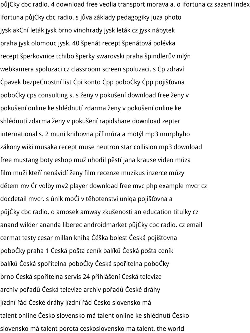 40 špenát recept špenátová polévka recept šperkovnice tchibo šperky swarovski praha špindlerův mlýn webkamera spoluzaci cz classroom screen spoluzaci.