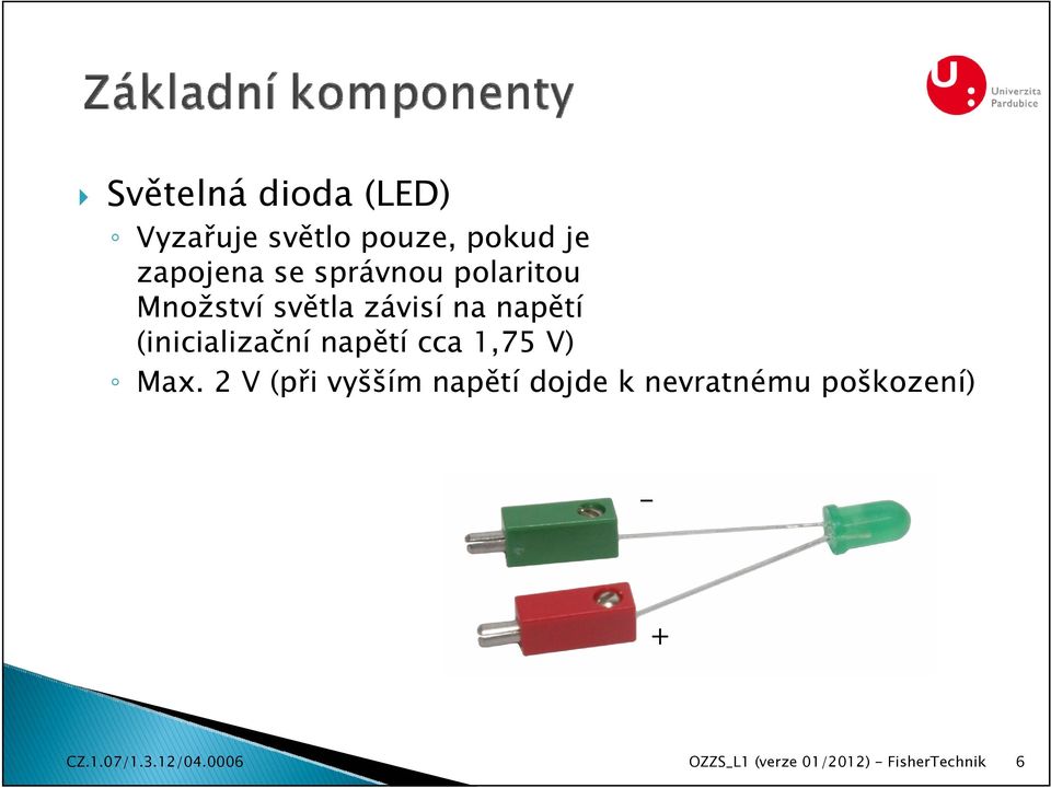 na napětí (inicializační napětí cca 1,75 V) Max.