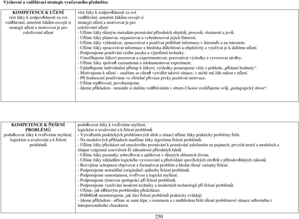 vlastností a jevů. - Učíme žáky plánovat, organizovat a vyhodnocovat jejich činnosti. - Učíme žáky vyhledávat, zpracovávat a používat potřebné informace v literatuře a na internetu.