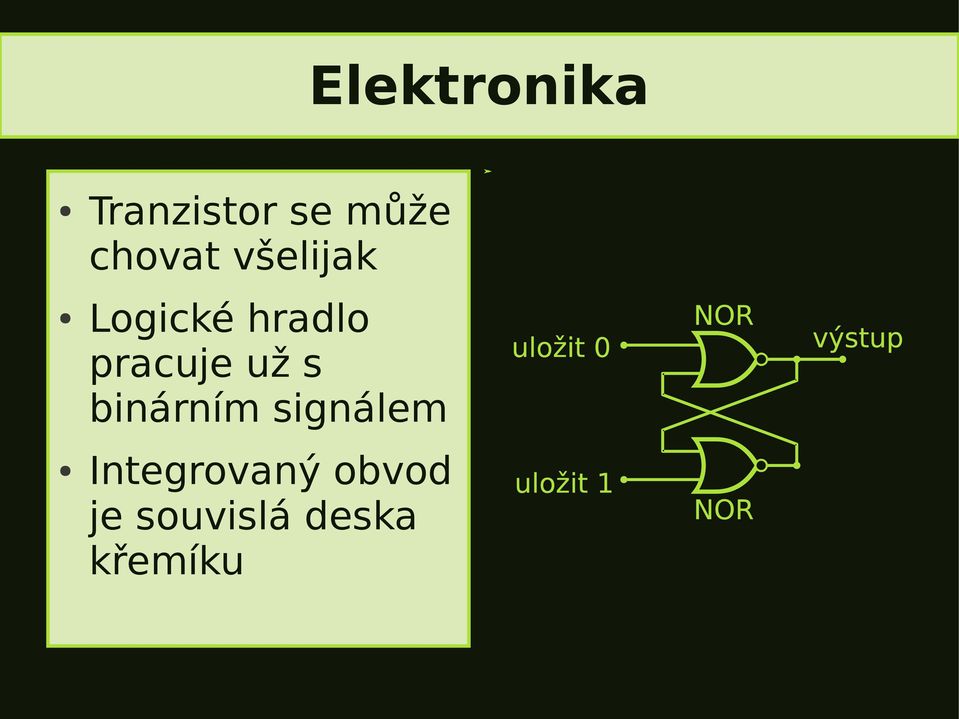 pracuje už s binárním signálem