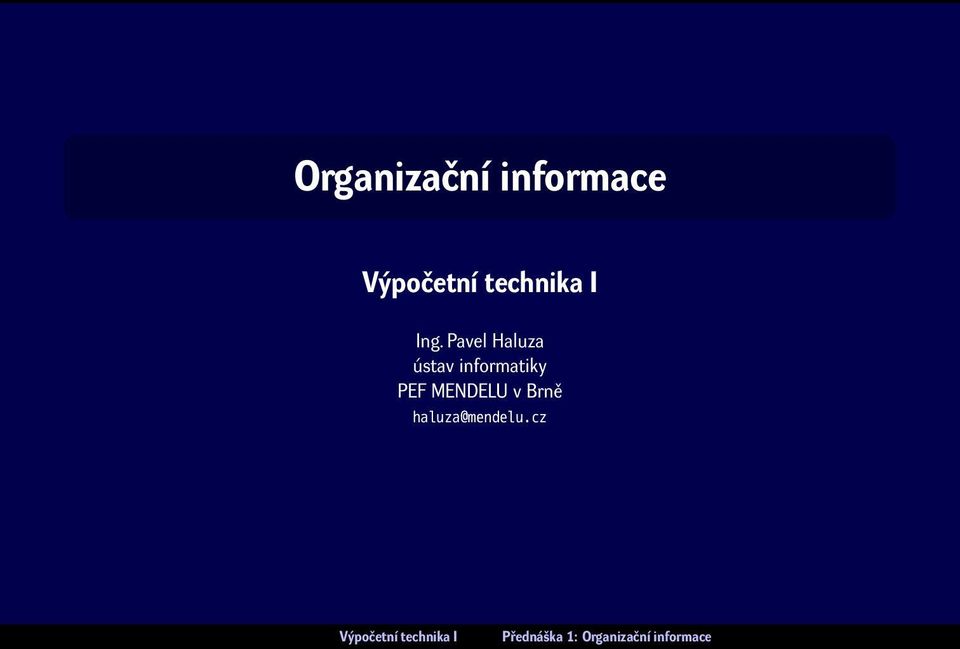 PEF MENDELU v Brně