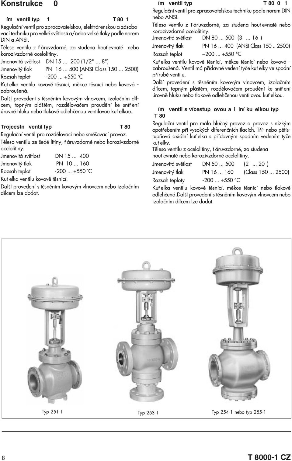 .. +550 C Ku elka ventilu kovovì tìsnicí, mìkce tìsnicí nebo kovová - zabroušená.