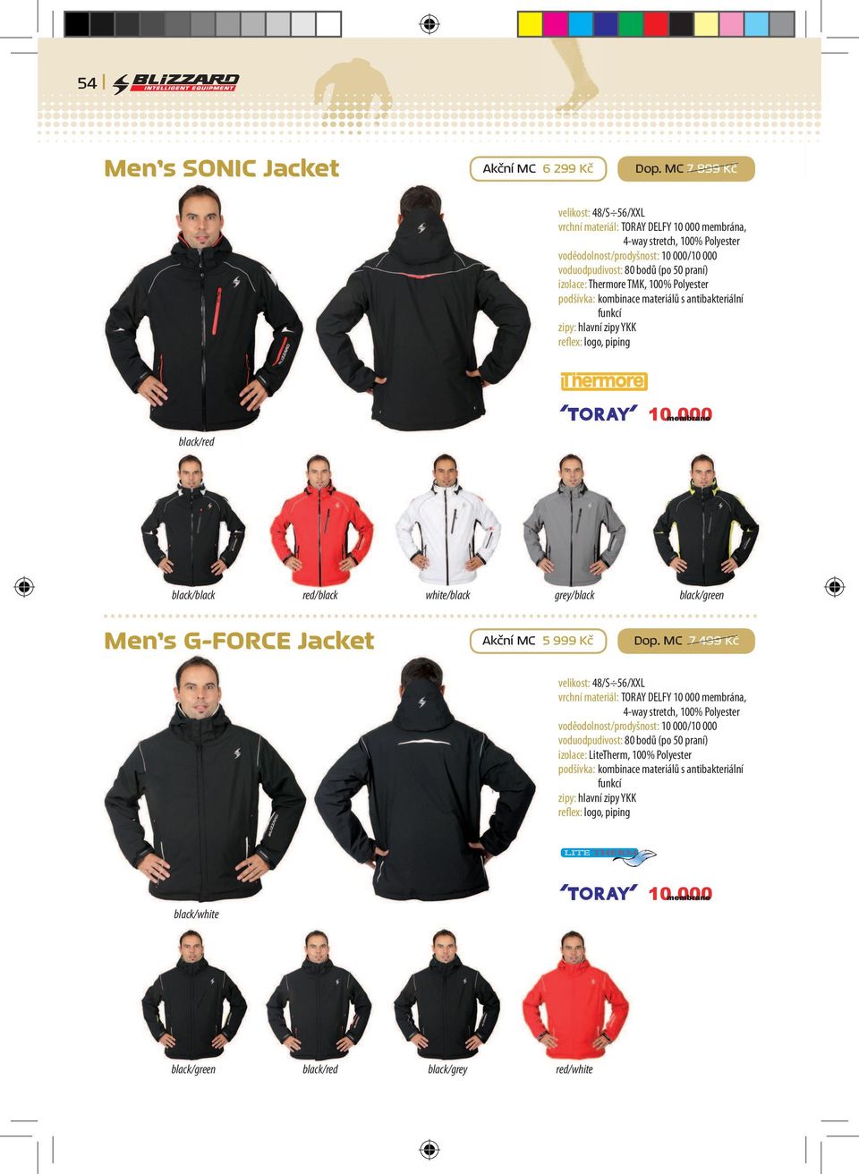 materiálů s antibakteriální funkcí zipy: hlavní zipy YKK, piping black/red black/black red/black white/black grey/black black/green Men s G-FORCE Jacket Akční MC 5 999