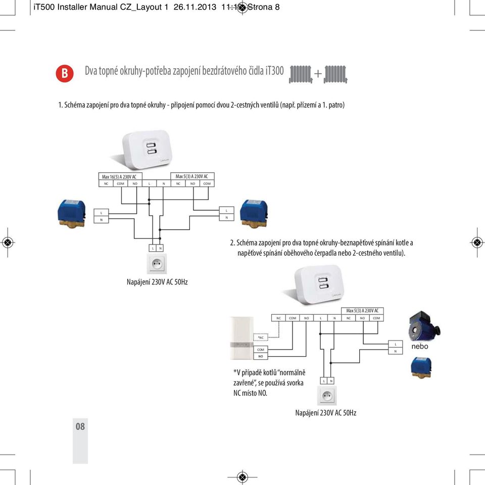 Max Max 16(5) 5(3)AA 230V AC AC NC COM NO Max 5(3) 16(5)A A 230V AC L N NC NO COM L N L N L N 2.