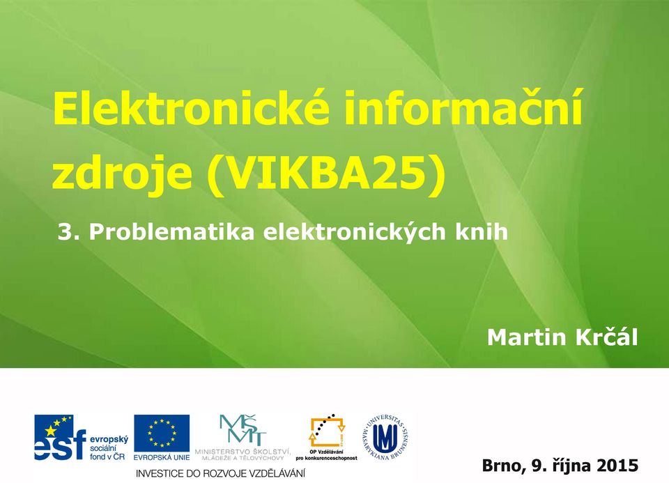 Problematika elektronických knih