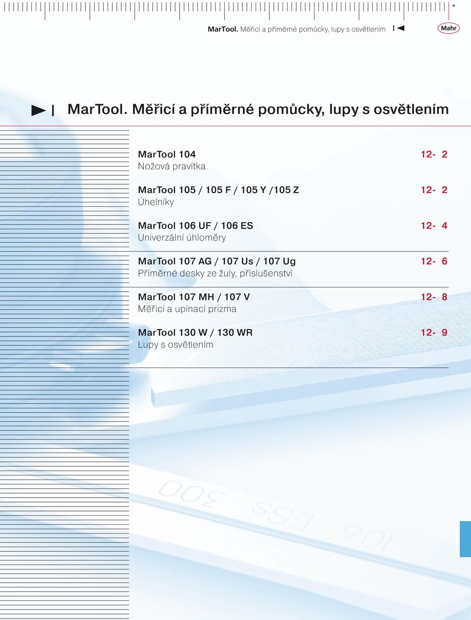 AG / 107 Us / 107 Ug Příměrné desky ze žuly, příslušenství 12-6 MarTool 107