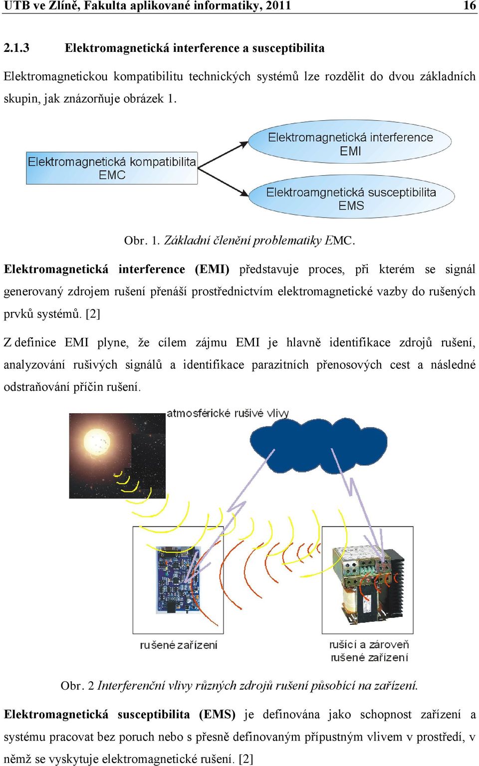 Obr. 1. Základní členění problematiky EMC.