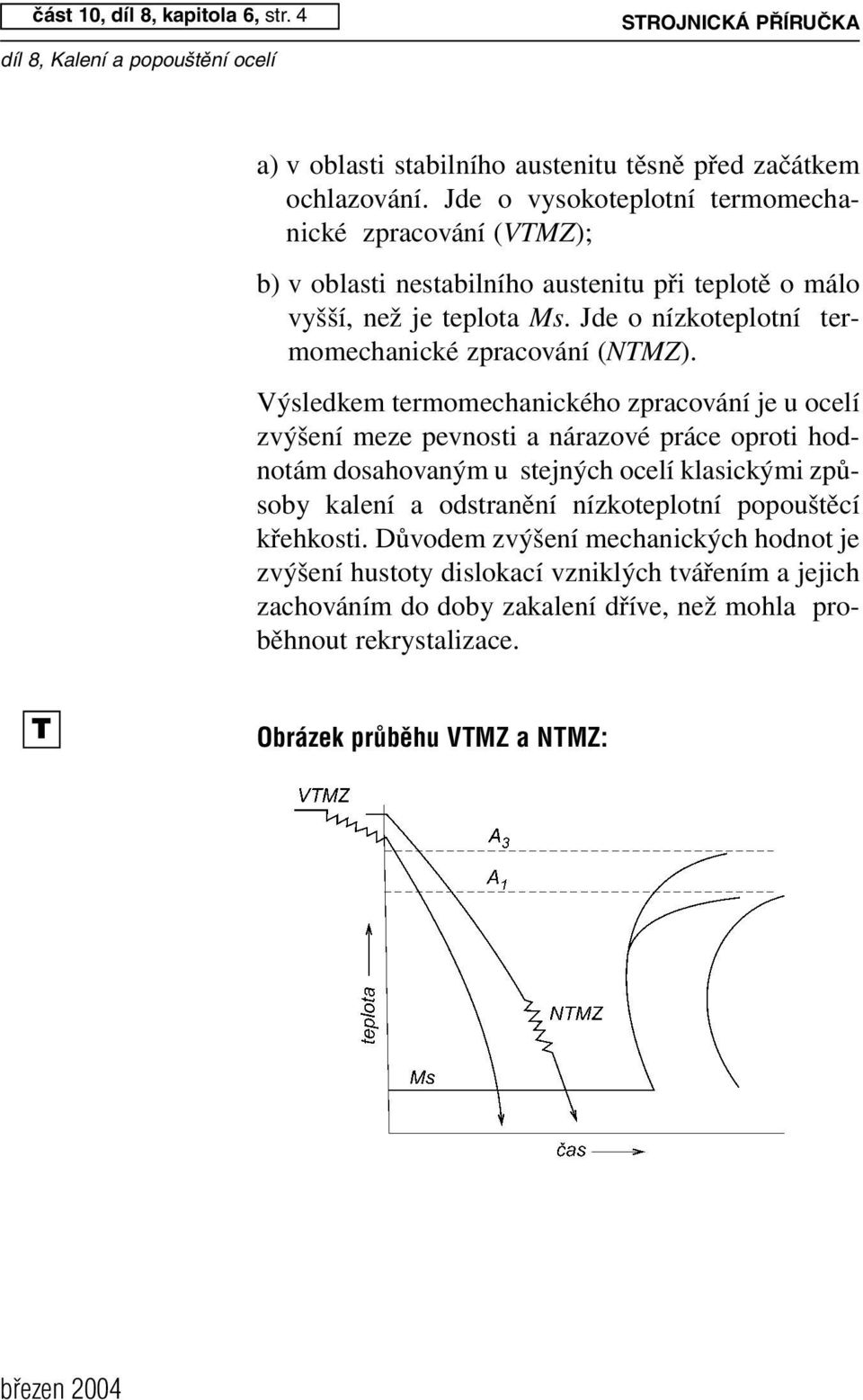 J de o nízkoteplotní termomechanické zpracování (N T MZ ).