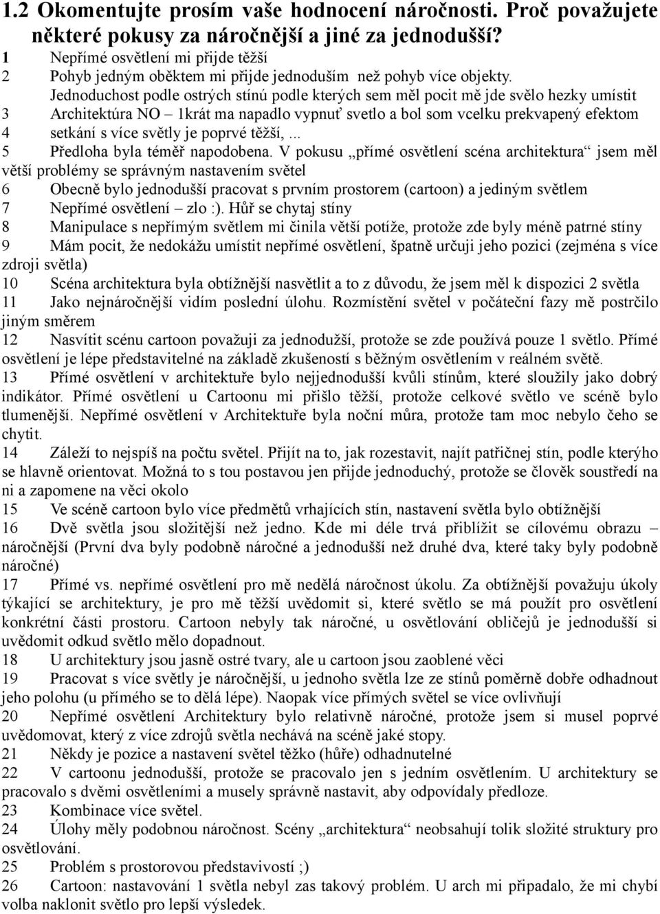 Jednoduchost podle ostrých stínú podle kterých sem měl pocit mě jde svělo hezky umístit 3 Architektúra NO 1krát ma napadlo vypnuť svetlo a bol som vcelku prekvapený efektom 4 setkání s více světly je