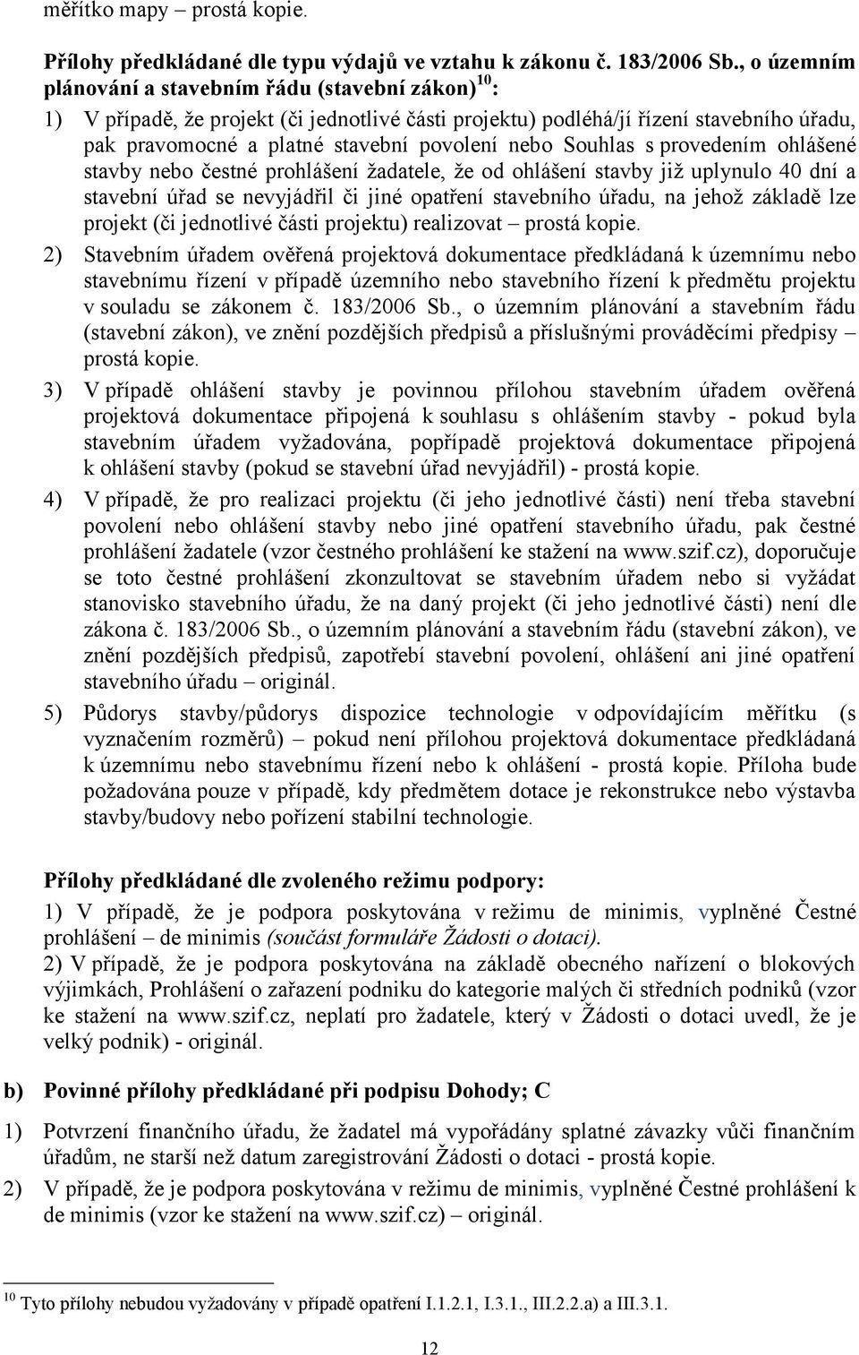 Souhlas s provedením ohlášené stavby nebo čestné prohlášení ţadatele, ţe od ohlášení stavby jiţ uplynulo 40 dní a stavební úřad se nevyjádřil či jiné opatření stavebního úřadu, na jehoţ základě lze