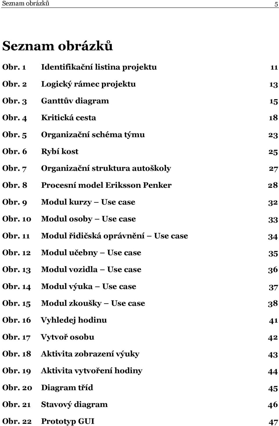 10 Modul osoby Use case 33 Obr. 11 Modul řidičská oprávnění Use case 34 Obr. 12 Modul učebny Use case 35 Obr. 13 Modul vozidla Use case 36 Obr. 14 Modul výuka Use case 37 Obr.