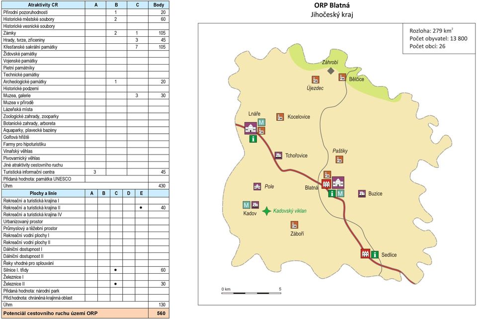 galerie 3 30 Jiné atraktivity cestovního ruchu Turistická informační centra 3 45 Úhrn 430 I 40 Řeky