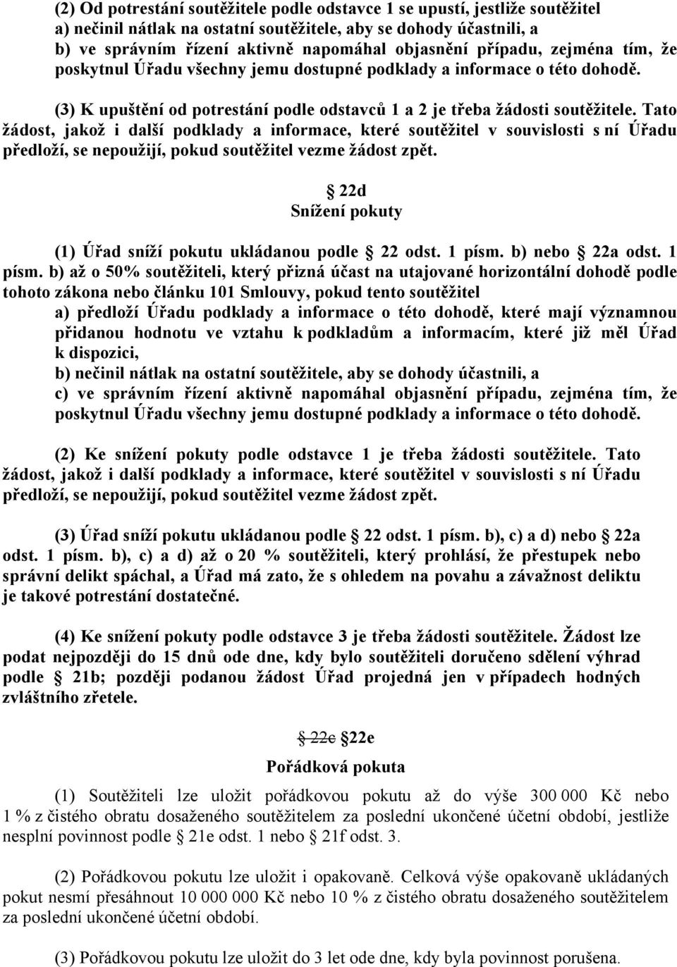 Tato žádost, jakož i další podklady a informace, které soutěžitel v souvislosti s ní Úřadu předloží, se nepoužijí, pokud soutěžitel vezme žádost zpět.