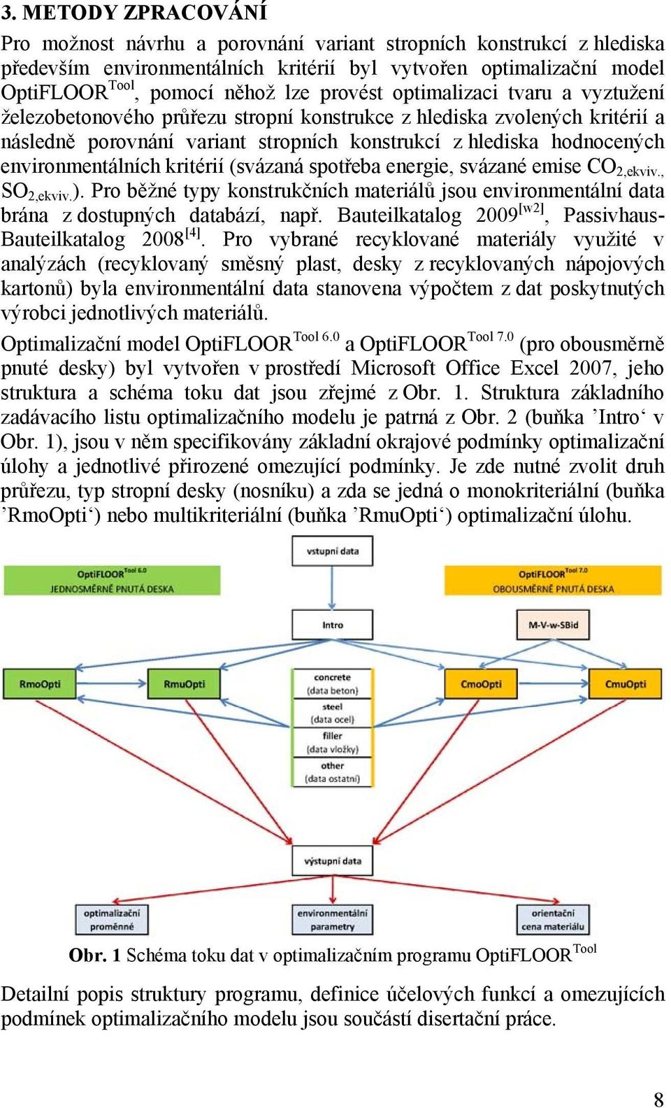 environmentálních kritérií (svázaná spotřeba energie, svázané emise CO 2,ekviv., SO 2,ekviv. ). Pro běžné typy konstrukčních materiálů jsou environmentální data brána z dostupných databází, např.