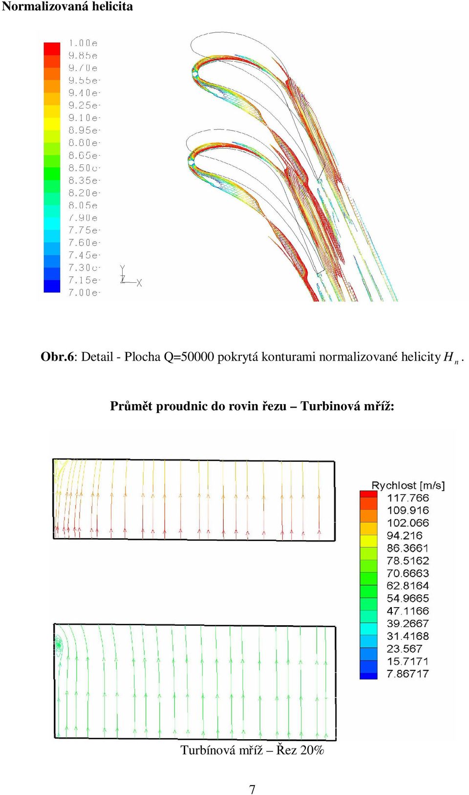 konturami normalizované helicity H.