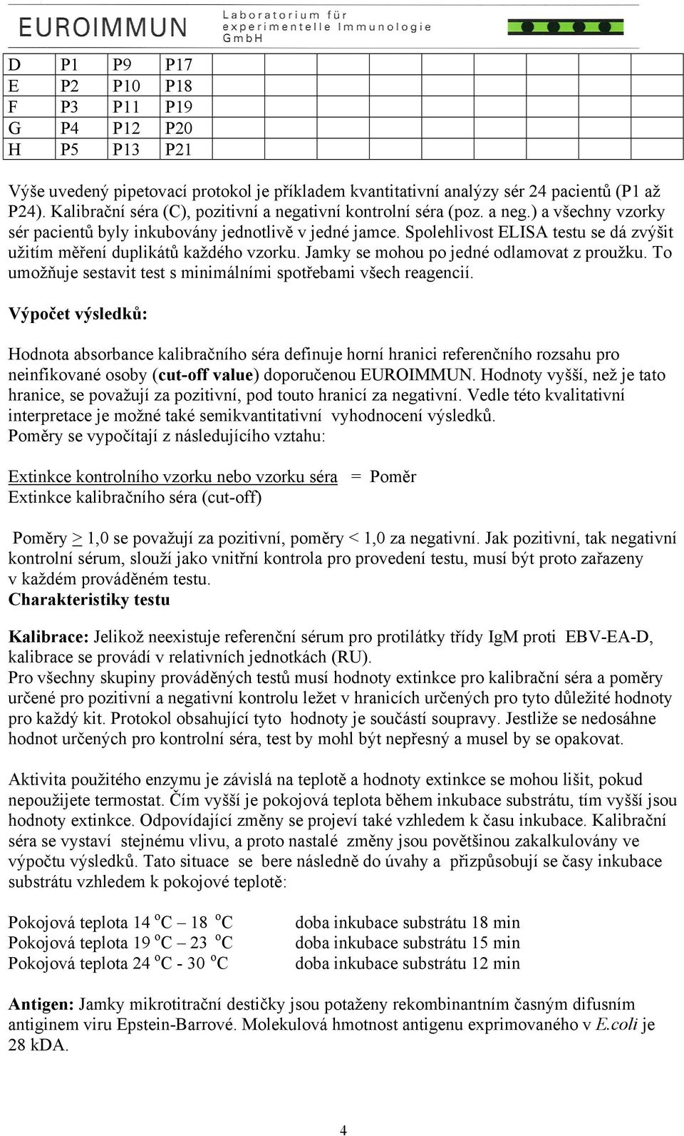 Spolehlivost ELISA testu se dá zvýšit užitím měření duplikátů každého vzorku. Jamky se mohou po jedné odlamovat z proužku. To umožňuje sestavit test s minimálními spotřebami všech reagencií.