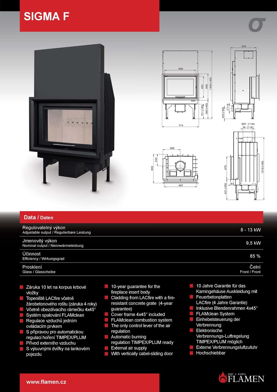 Cladding from LACfire with a fireresistant concrete grate (4-year guarantee) With