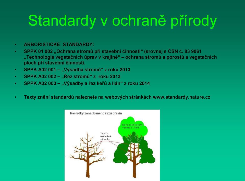 83 9061 Technologie vegetačních úprav v krajině ochrana stromů a porostů a vegetačních ploch při stavební