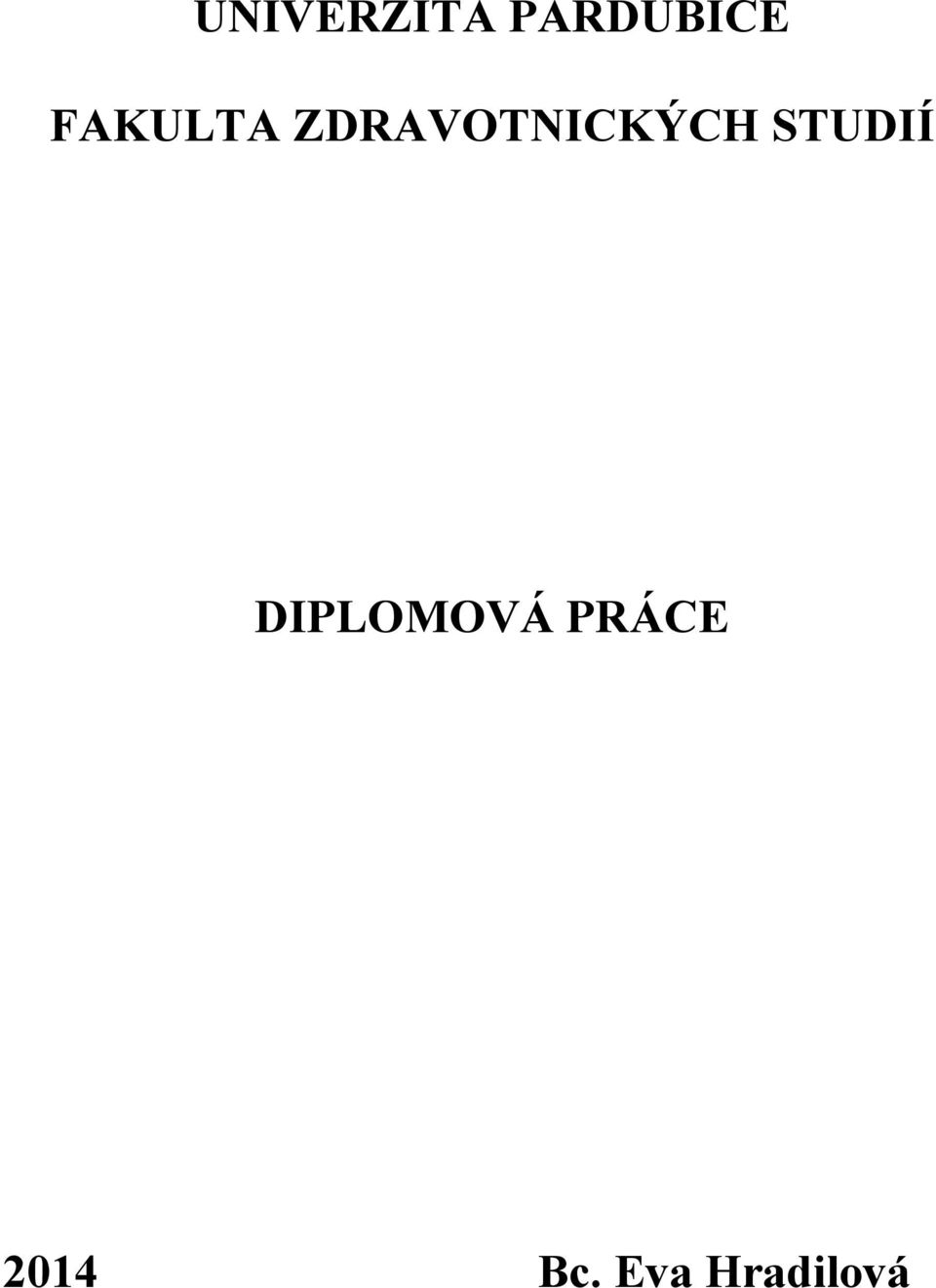 STUDIÍ DIPLOMOVÁ PRÁCE