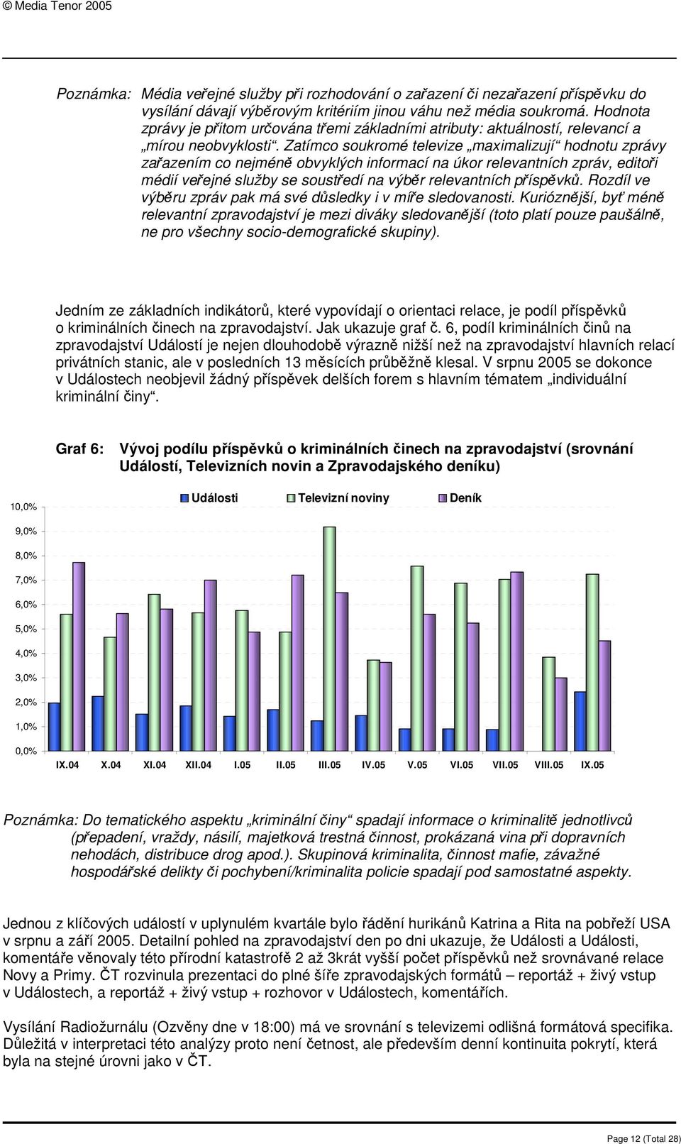 Zatímco soukromé televize maximalizují hodnotu zprávy zařazením co nejméně obvyklých informací na úkor relevantních zpráv, editoři médií veřejné služby se soustředí na výběr relevantních příspěvků.
