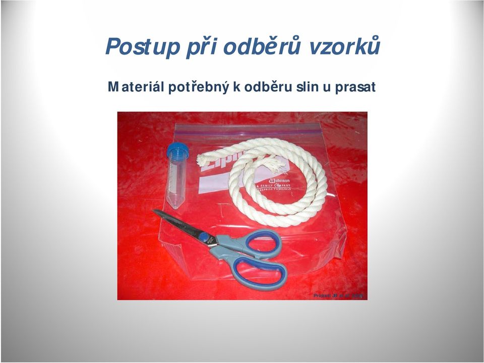 potřebný k odběru slin