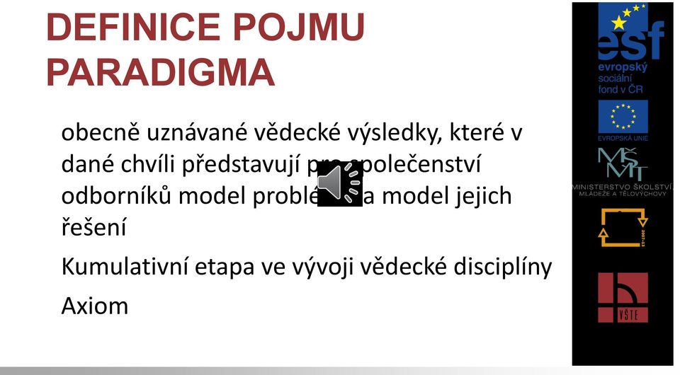 společenství odborníků model problémů a model